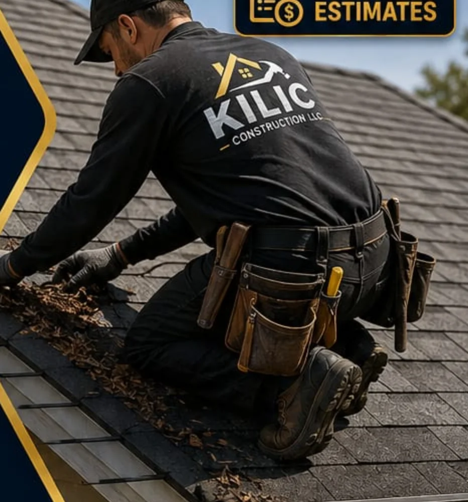 Roof inspection and gutter clearing